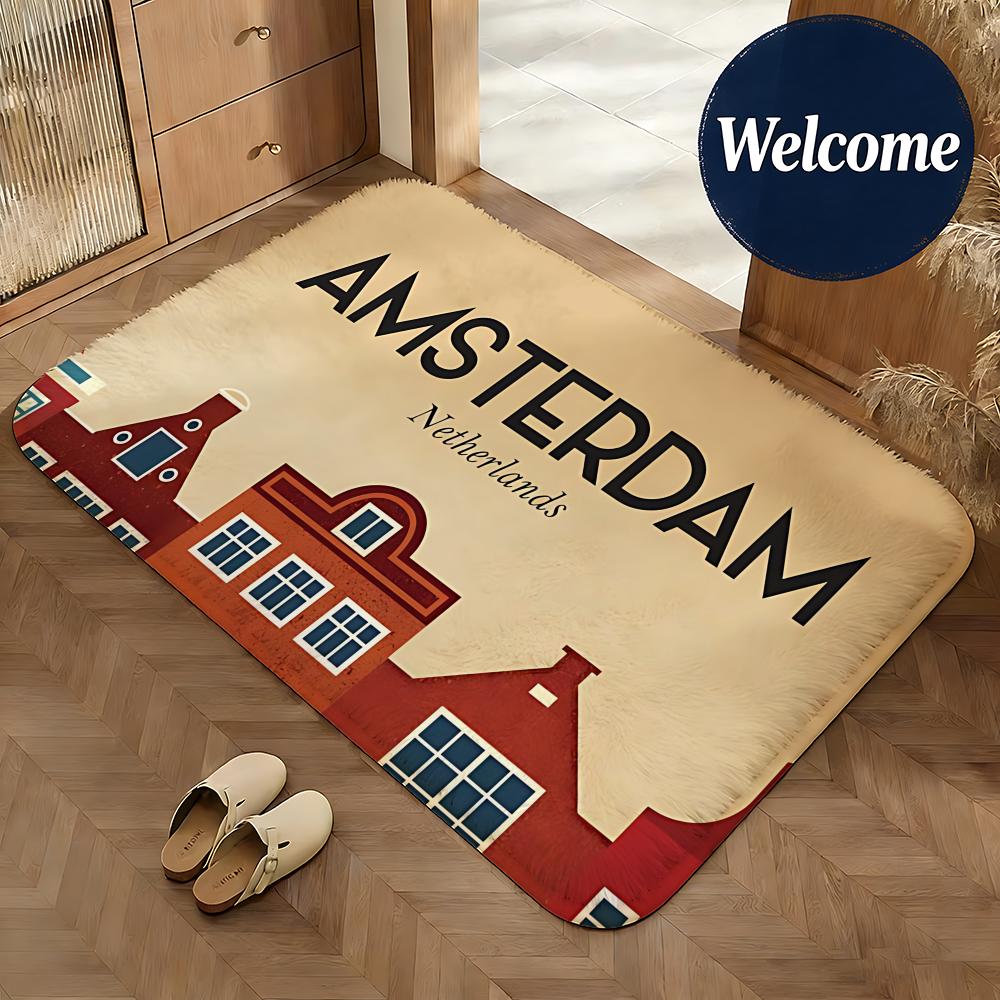 Home Textiles Netherlands - Tappetino morbido in flanella Place Amsterdam