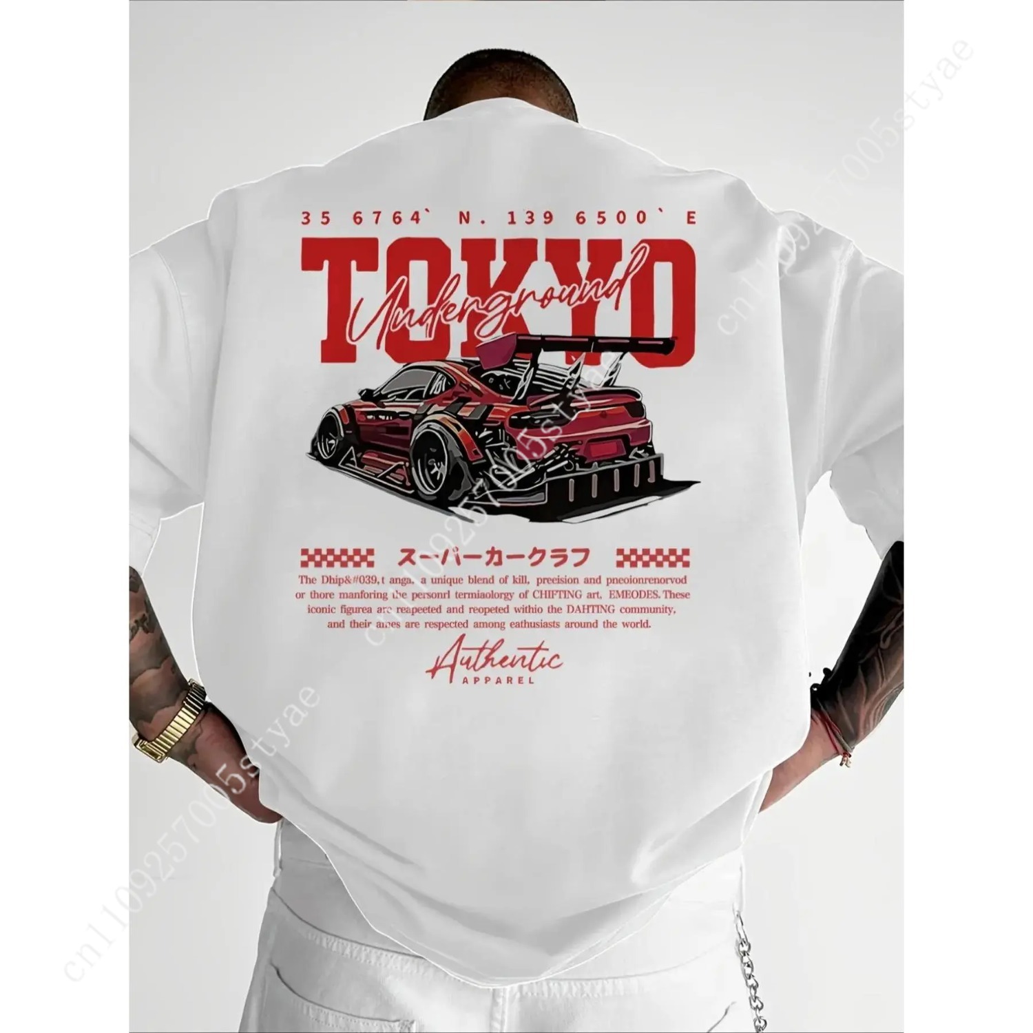 Quilt Cotton Summer - T-shirt da uomo a girocollo con