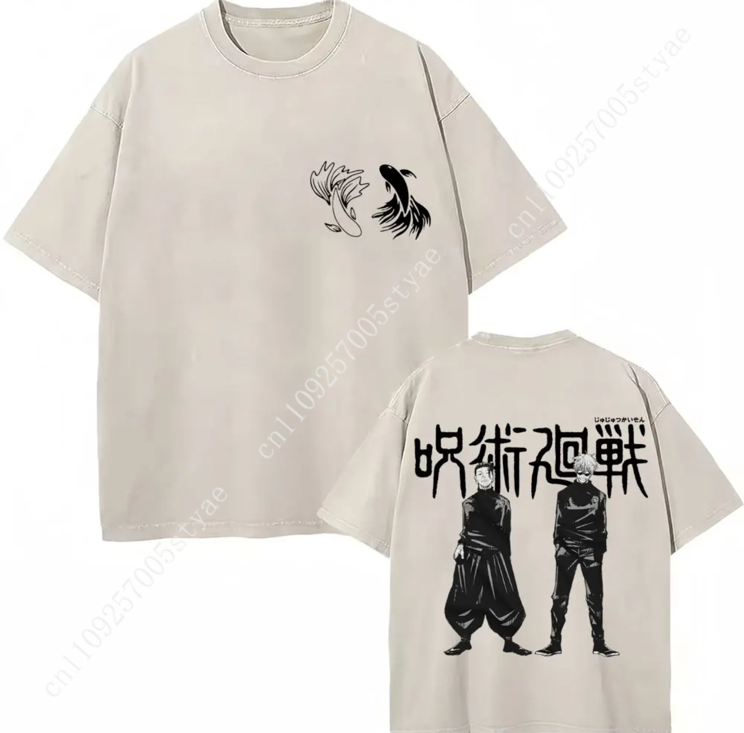 Quilt Cotton Summer - T-shirt in cotone lavato stile Harajuku