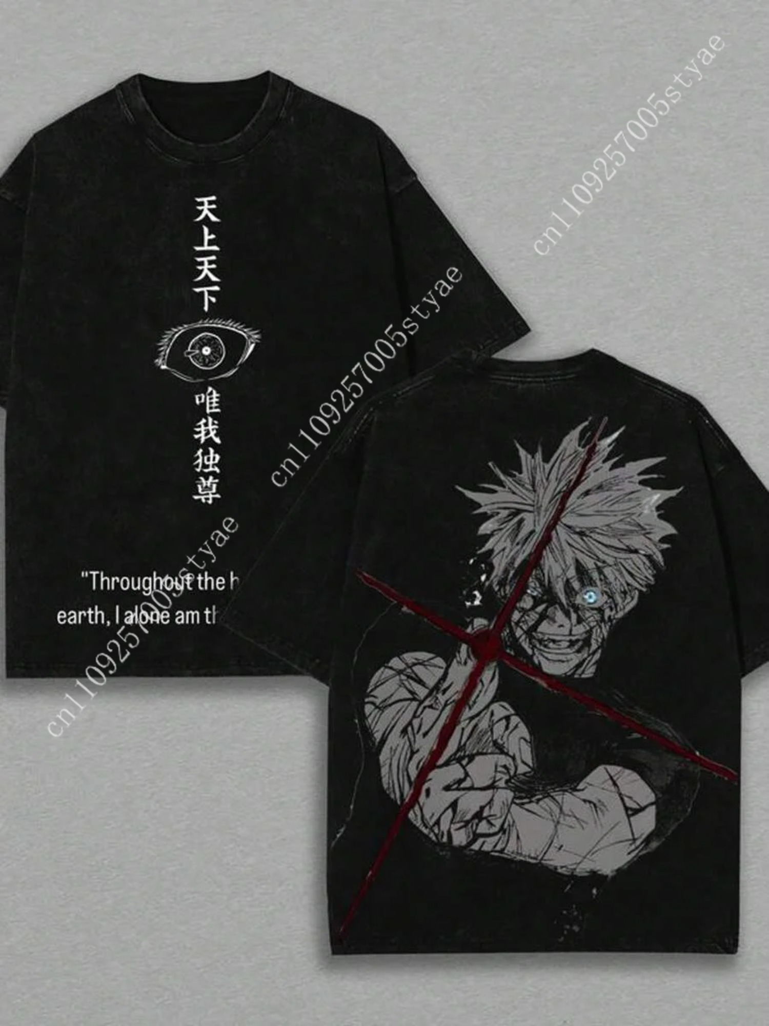 Quilt Cotton Summer - T-shirt Grafica Gojo Satoru, Abbigliamento Manga