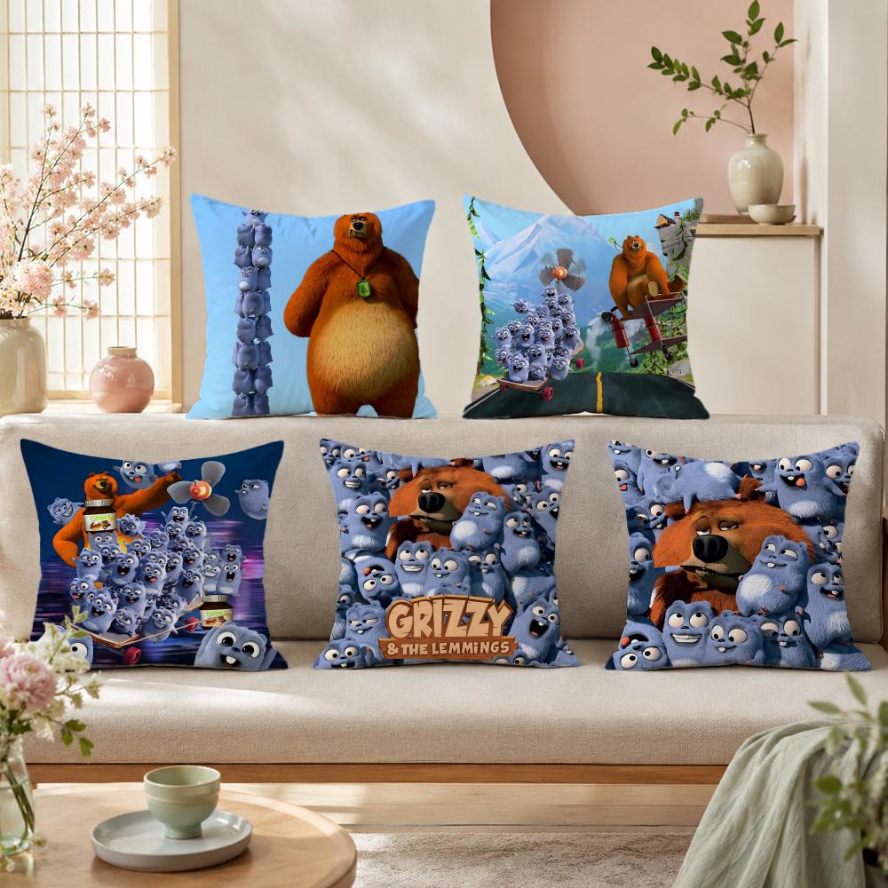 Home Textiles Là Gì - Fodera per cuscino G-Grizzly e L-Lemmings,